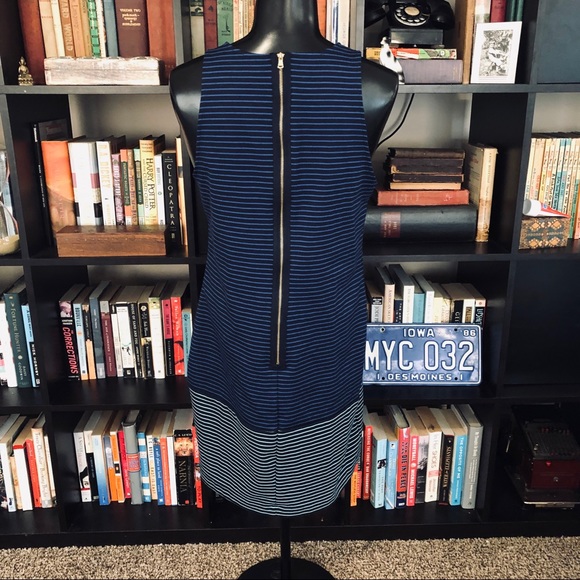 Merona Blue Striped Color Block Dress - Picture 3 of 8